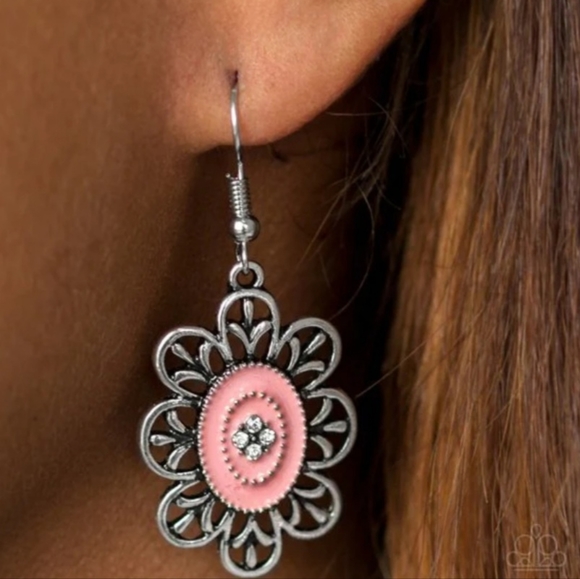 Posy party pink earrings paparazzi